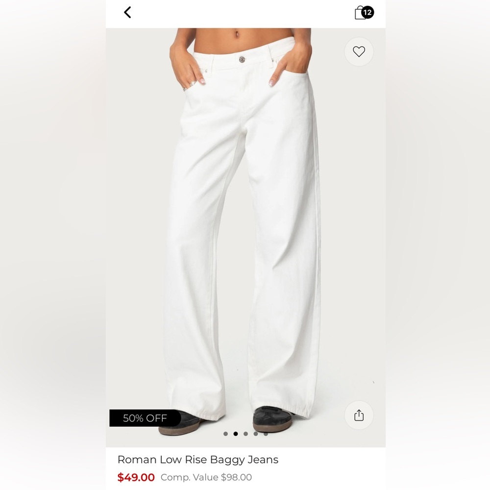 Edikted Roman low rise baggy jeans